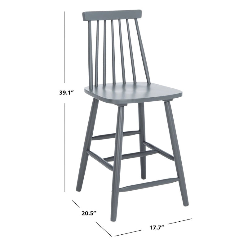 24-Zoll-Spindel-Bauernhaus-Barhocker, 2er-Set