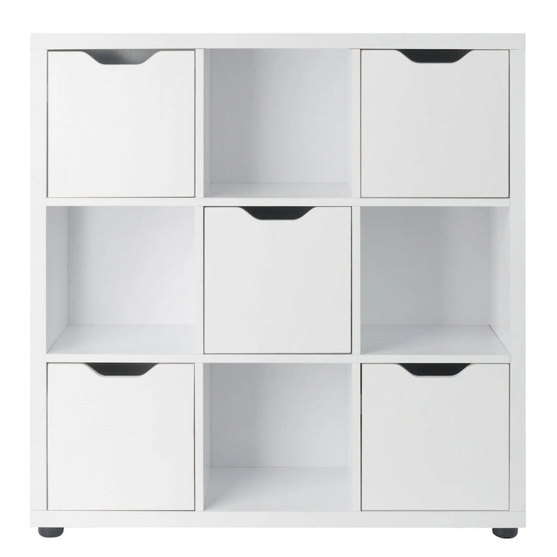 3-stöckiger Holzschrank - 37,5 - Weiß