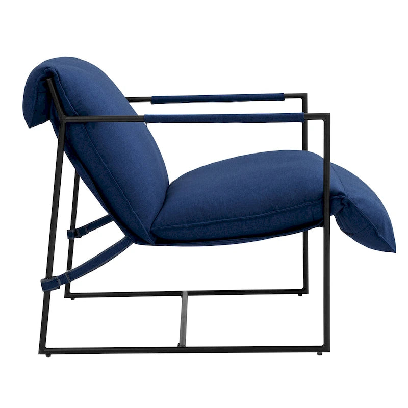 Stoffsessel mit Metallrahmen Schlingsessel 2er Set