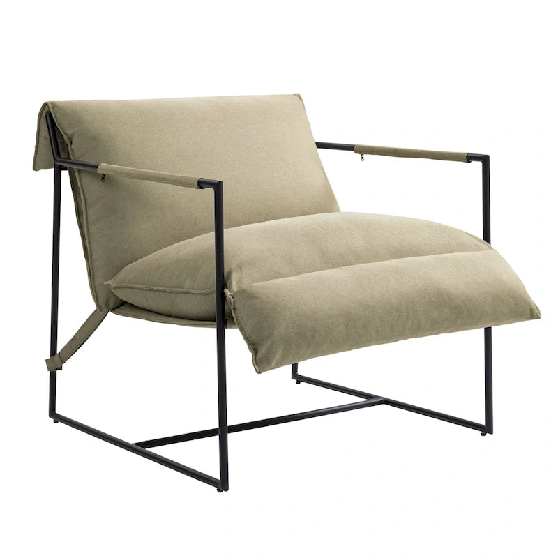 Stoffsessel mit Metallrahmen Schlingsessel 2er Set