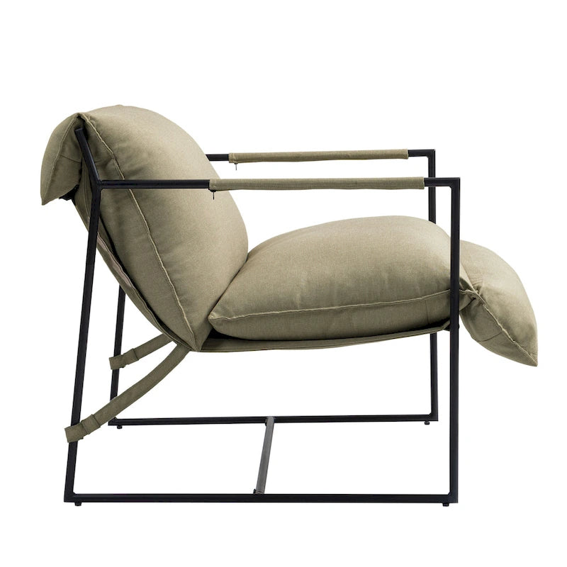 Stoffsessel mit Metallrahmen Schlingsessel 2er Set
