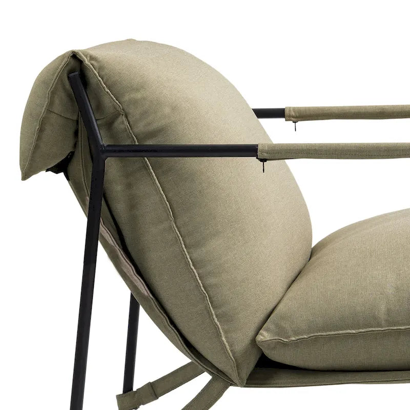 Stoffsessel mit Metallrahmen Schlingsessel 2er Set