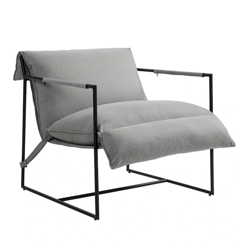 Stoffsessel mit Metallrahmen Schlingsessel 2er Set
