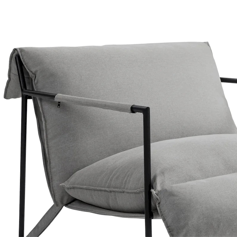 Stoffsessel mit Metallrahmen Schlingsessel 2er Set