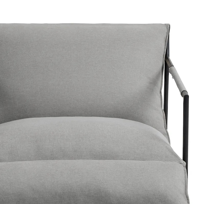 Stoffsessel mit Metallrahmen Schlingsessel 2er Set