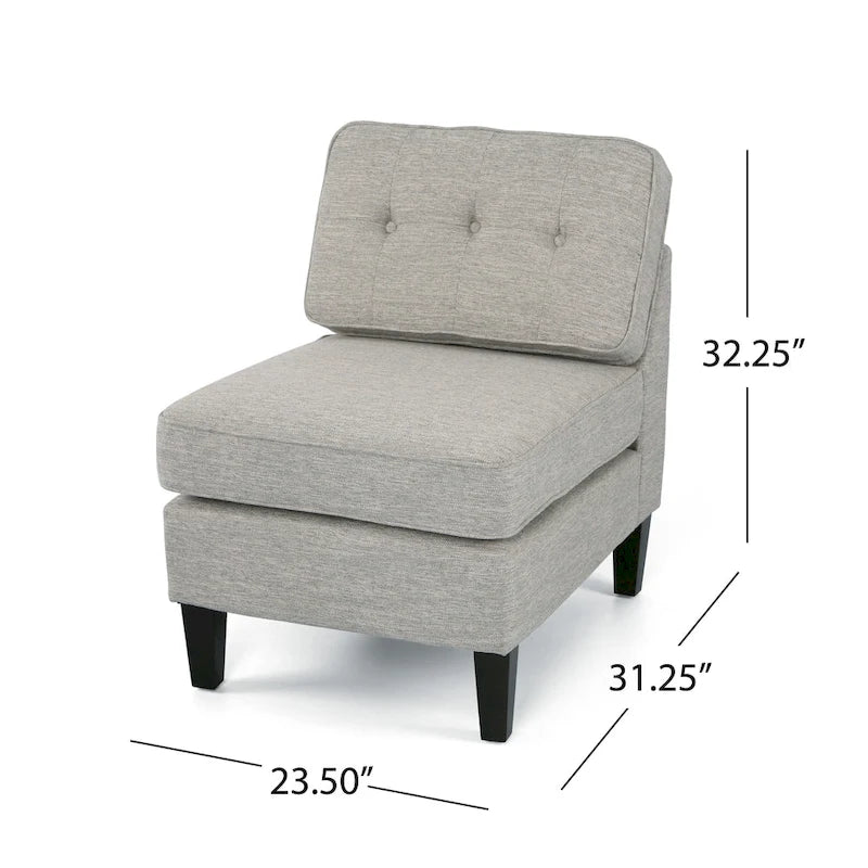 Moderner Stoff-Sessel ohne Armlehnen