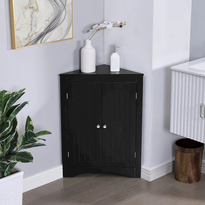 Eckschrank mit Türen und Einlegeböden