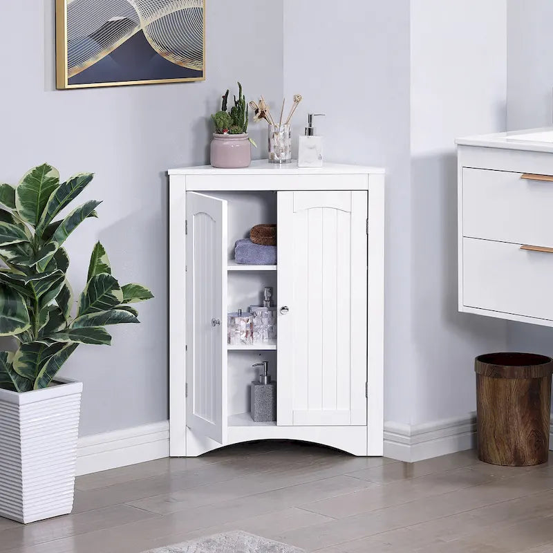 Eckschrank mit Türen und Einlegeböden