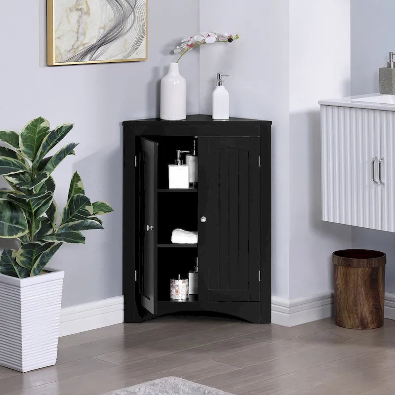 Eckschrank mit Türen und Einlegeböden