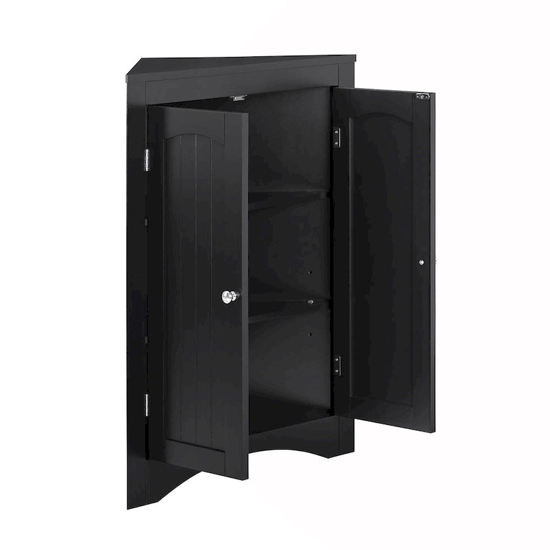 Eckschrank mit Türen und Einlegeböden