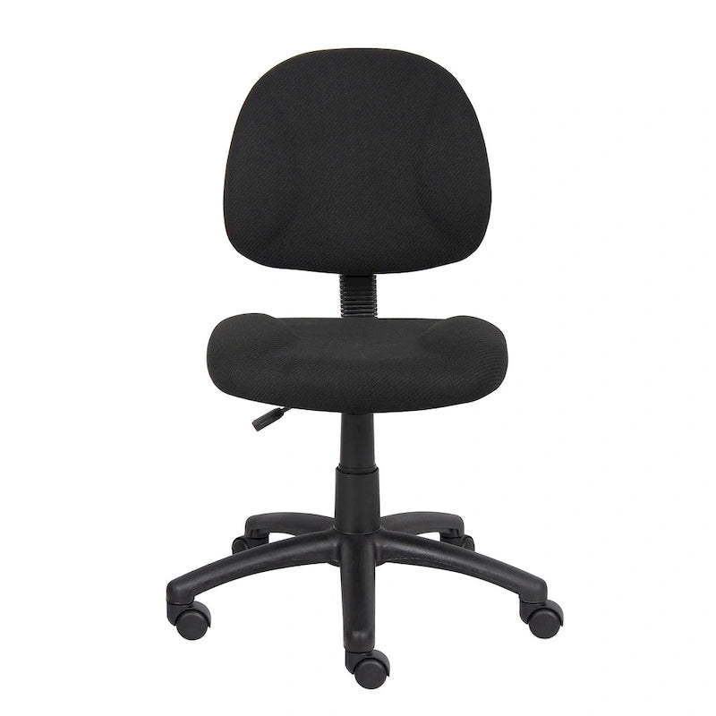Bürostuhl Deluxe Stoff mit Lordosenstütze