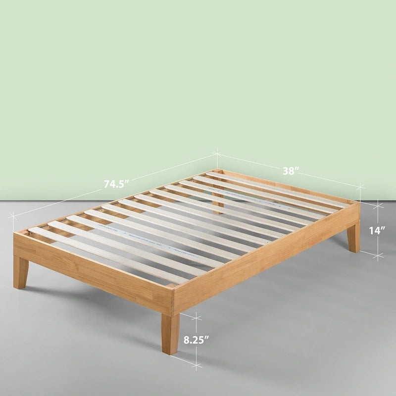 Deluxe-Plattformbett aus massiver Kiefer, 14 Zoll