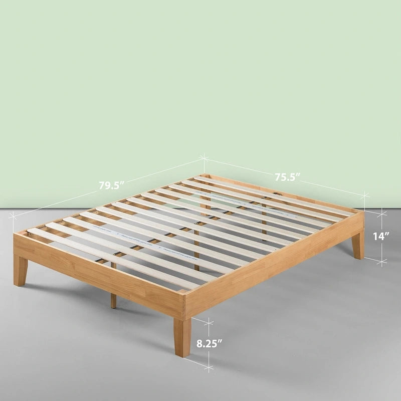 Deluxe-Plattformbett aus massiver Kiefer, 14 Zoll