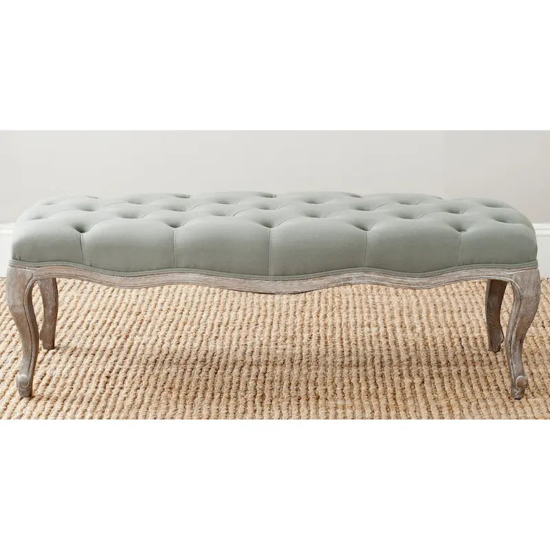 Französische Landhausbank, gepolstert – 132B x 46T x 46H cm