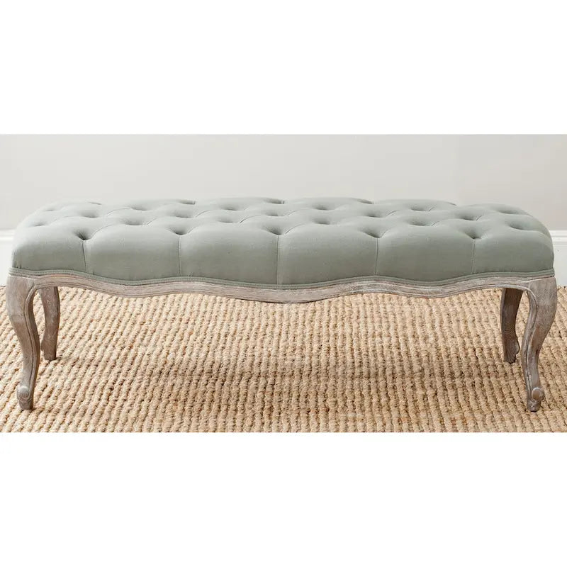 Französische Landhausbank, gepolstert – 132B x 46T x 46H cm