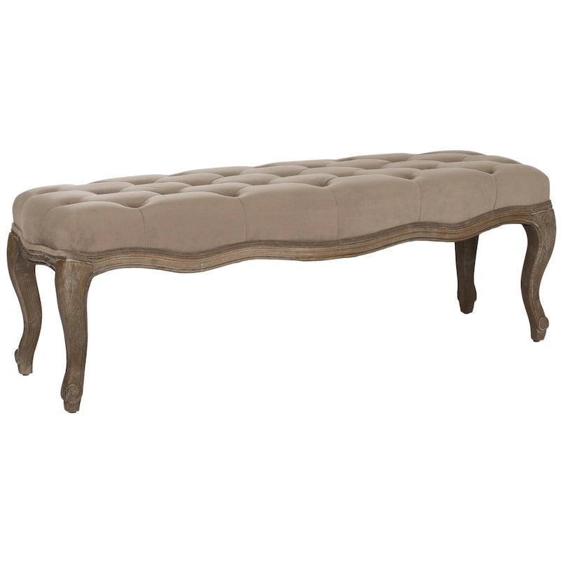 Französische Landhausbank, gepolstert – 132B x 46T x 46H cm