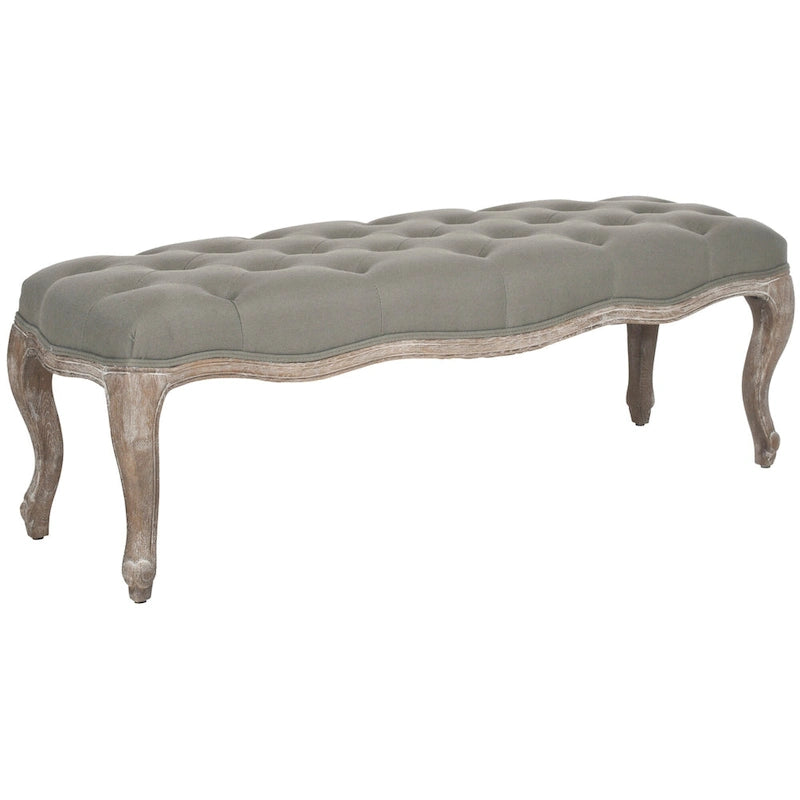 Französische Landhausbank, gepolstert – 132B x 46T x 46H cm