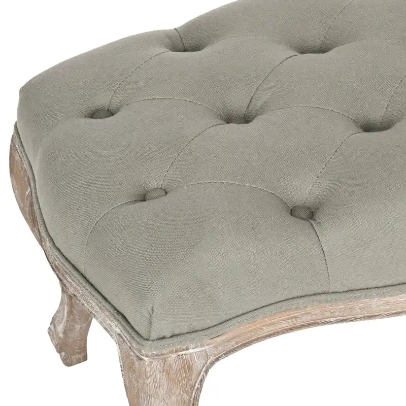 Französische Landhausbank, gepolstert – 132B x 46T x 46H cm