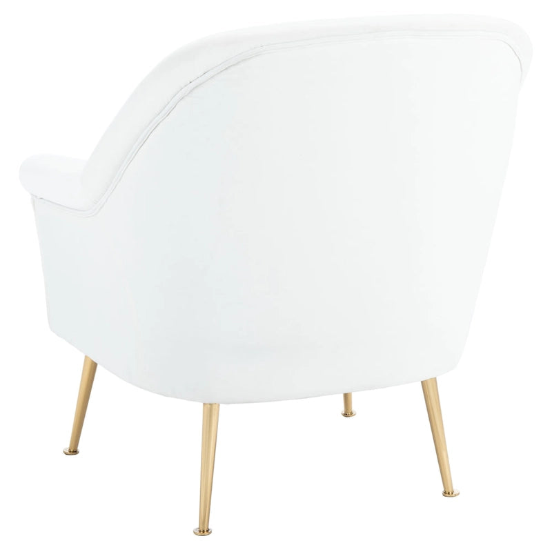 Sessel aus Samt mit goldenen Metallbeinen