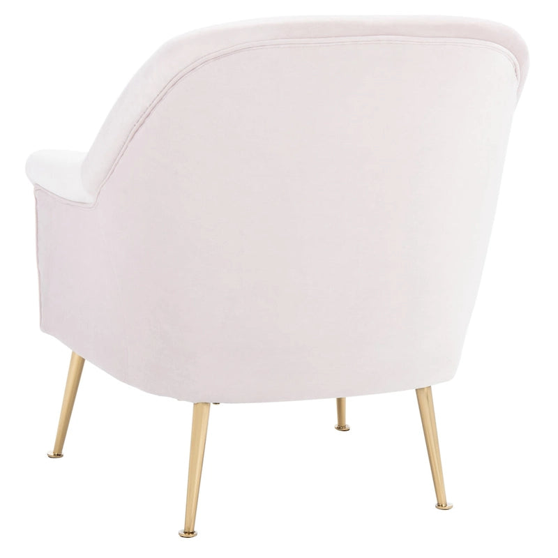 Sessel aus Samt mit goldenen Metallbeinen