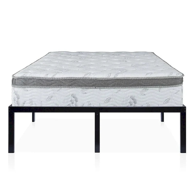 King-Size, 16 Zoll hohes, hochbelastbares Metall-Plattformbettgestell