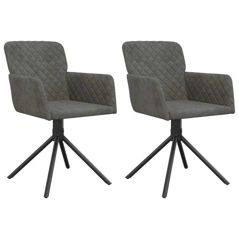 Drehbare Samt-Esszimmerstühle, 2er-Set
