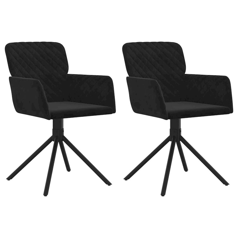 Drehbare Samt-Esszimmerstühle, 2er-Set