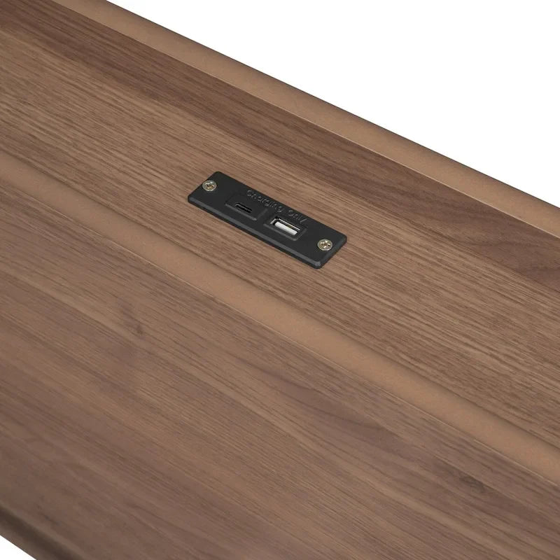 Modernes Plattform-Bettgestell in Twin-Größe mit integrierten USB-Anschlüssen