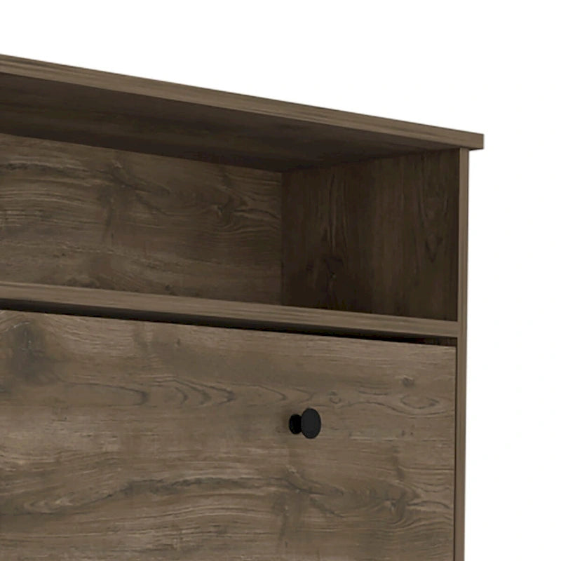 Holzschuhschrank mit 2 Kippfächern und einer oberen Ablage