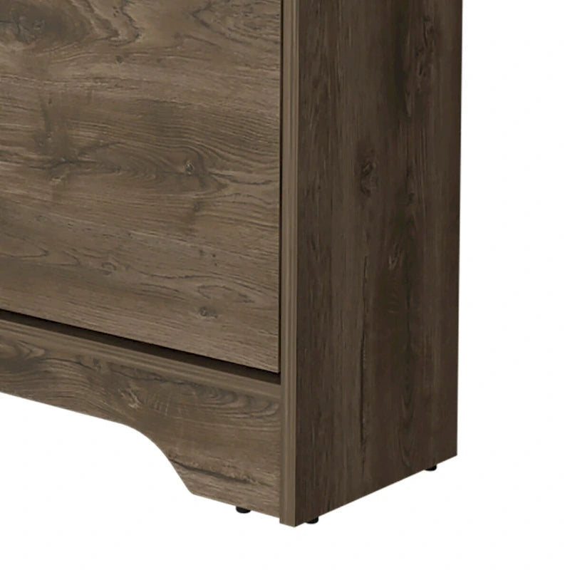 Holzschuhschrank mit 2 Kippfächern und einer oberen Ablage