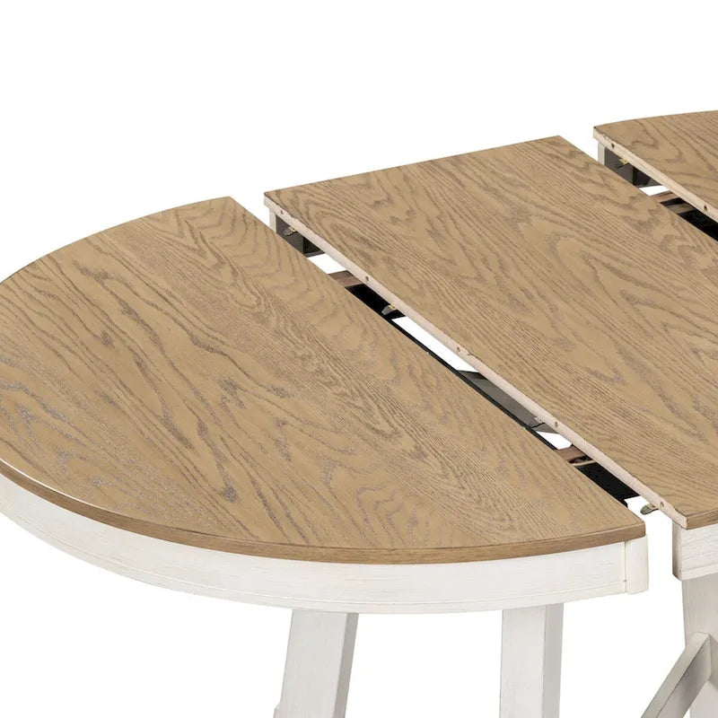 Ausziehbarer Esstisch im Vintage-Stil mit abnehmbarer Platte