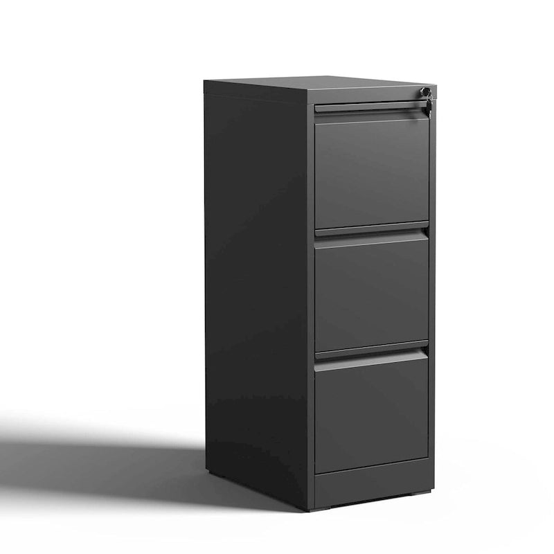 Vertikaler Aktenschrank aus Metall mit Schloss, 2-5 Schubladenoptionen