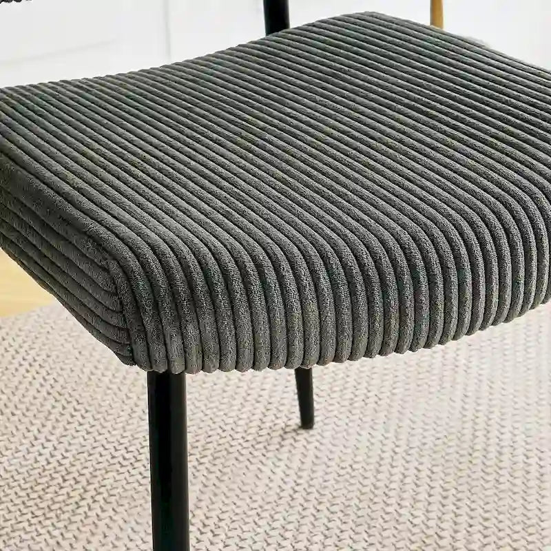 Moderner Esszimmerstuhl aus Samt, 2er-Set