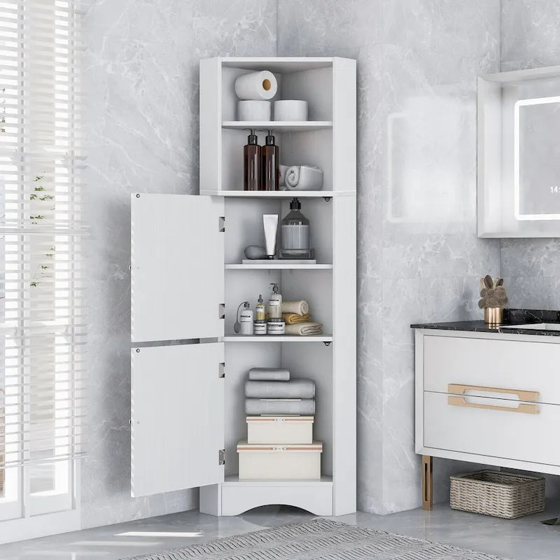 5-stöckiger Badezimmer-Bodenschrank, schlanker Badezimmer-Aufbewahrungsschrank